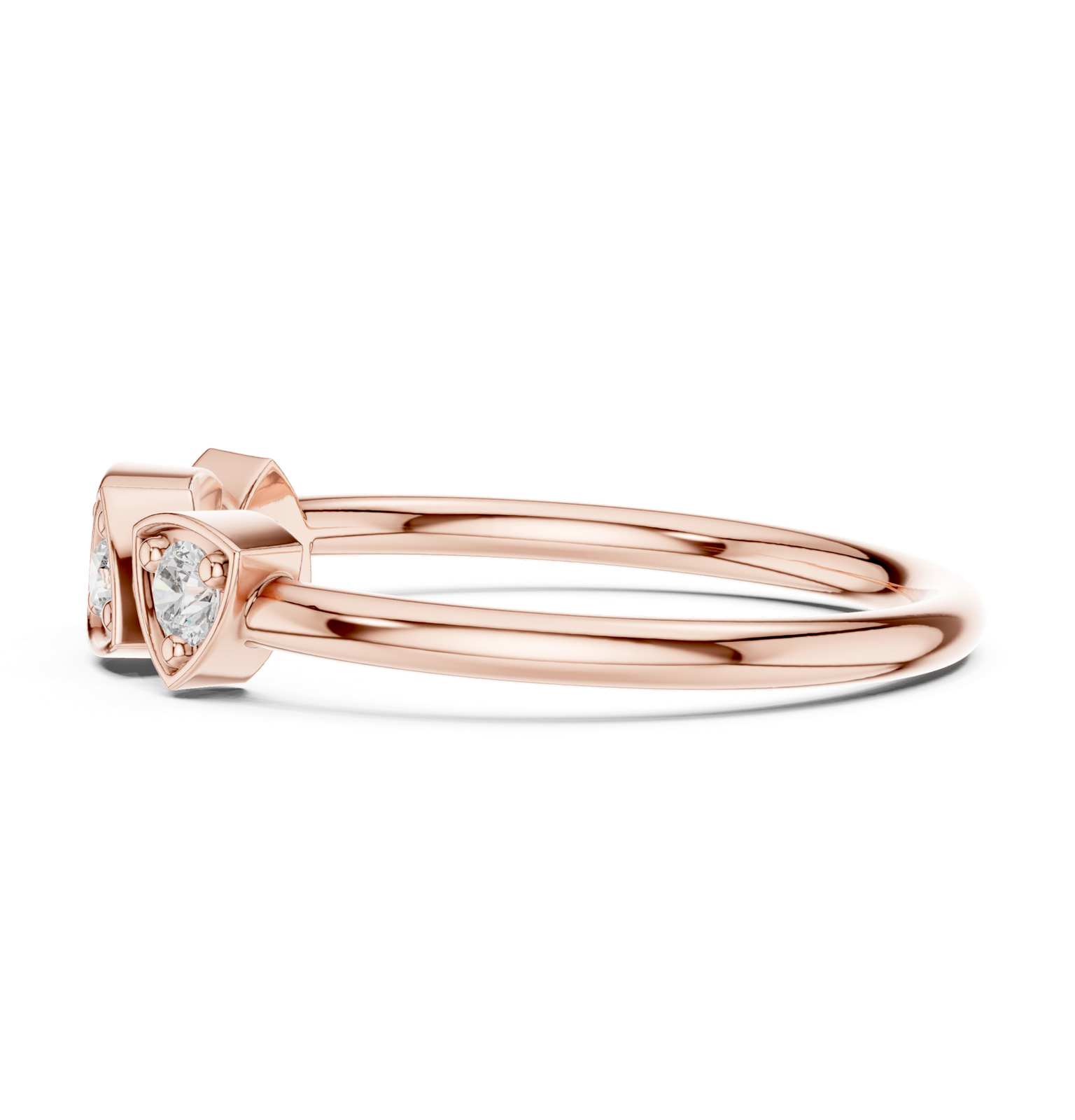 Gold Ring L28-11, Rose Gold, view 3