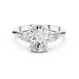 Gold Jewelry L35-66, Oval center stone, White Gold, view 4