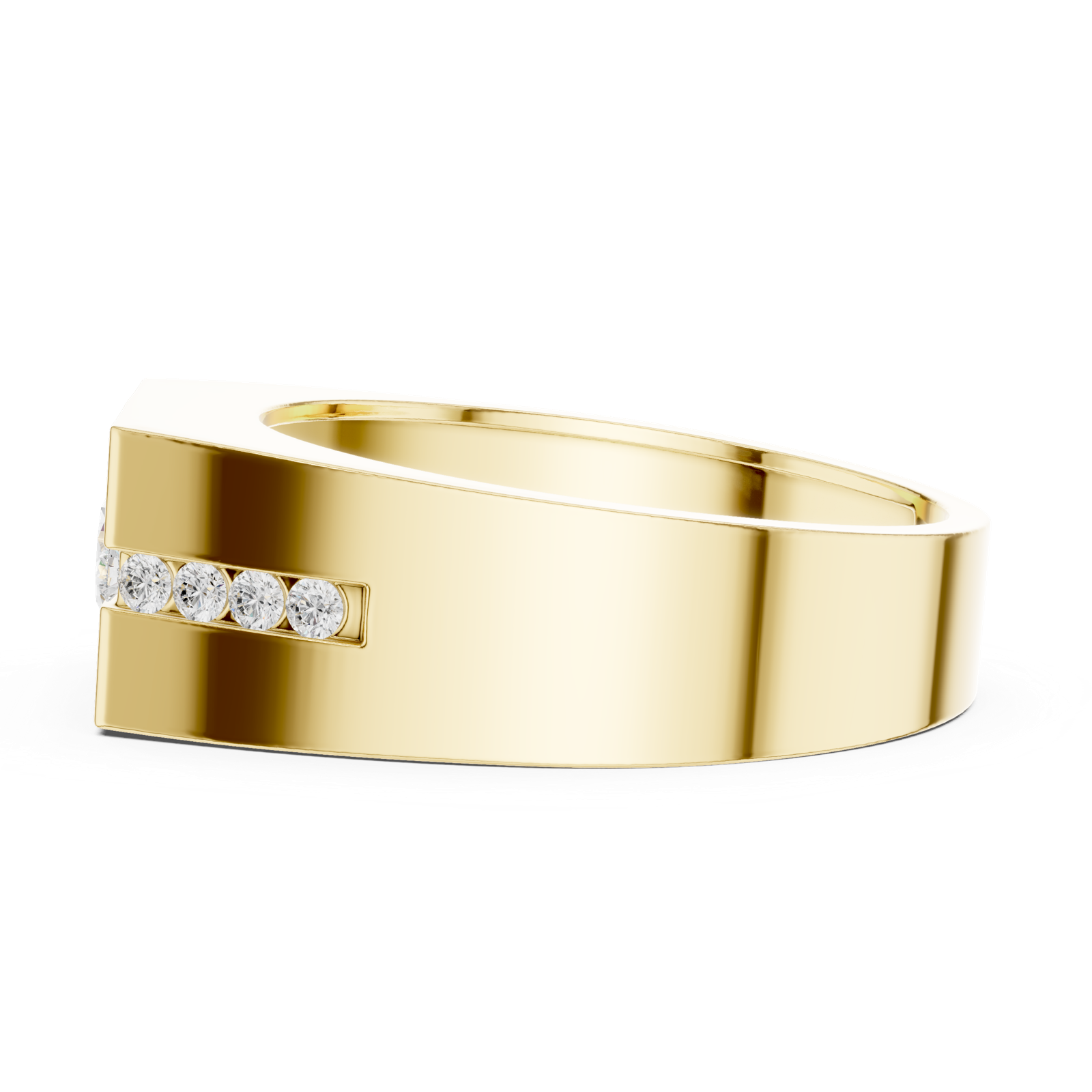 Gold Ring DDLR-390, Yellow Gold, view 3
