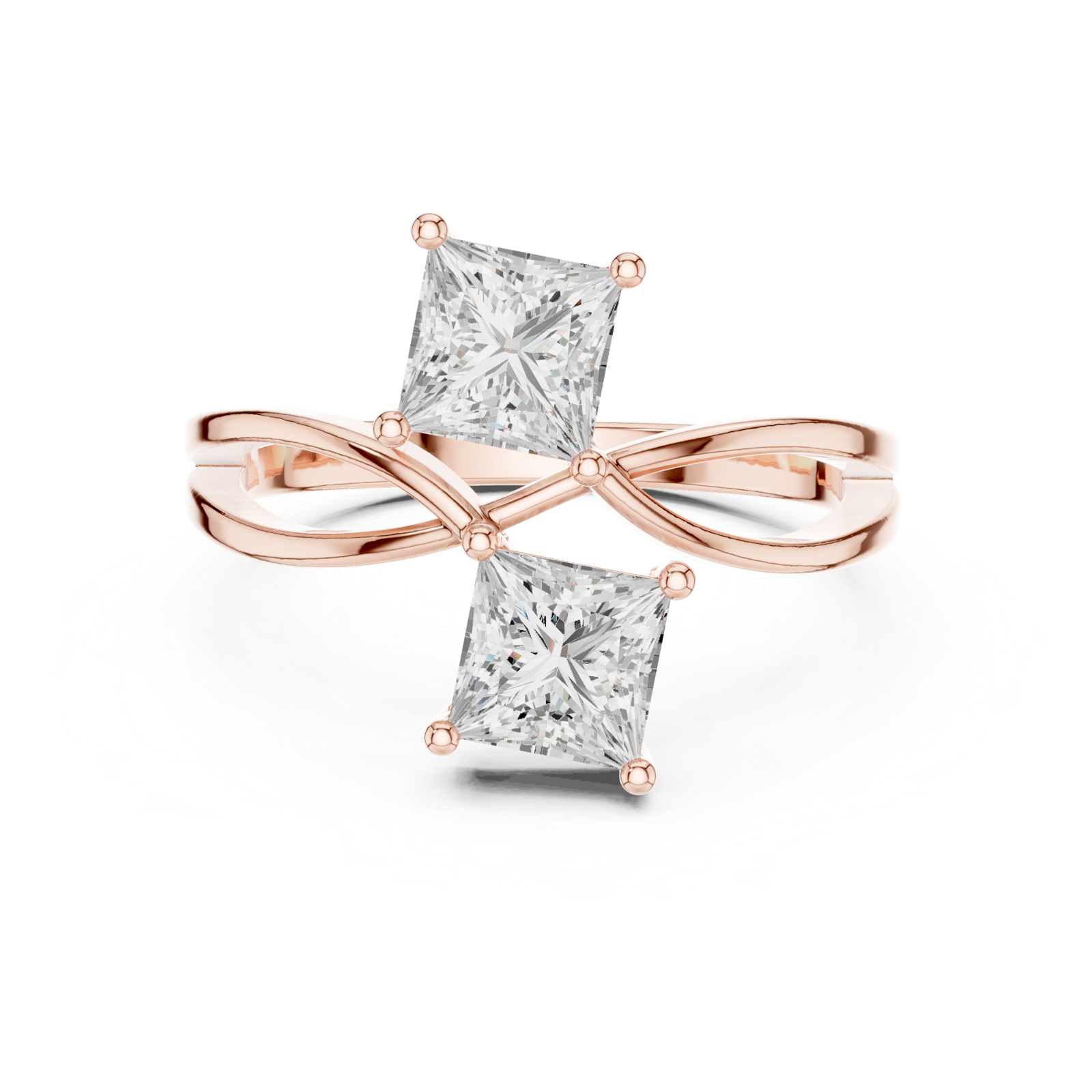Gold Ring DDLR-470, Rose Gold, view 4