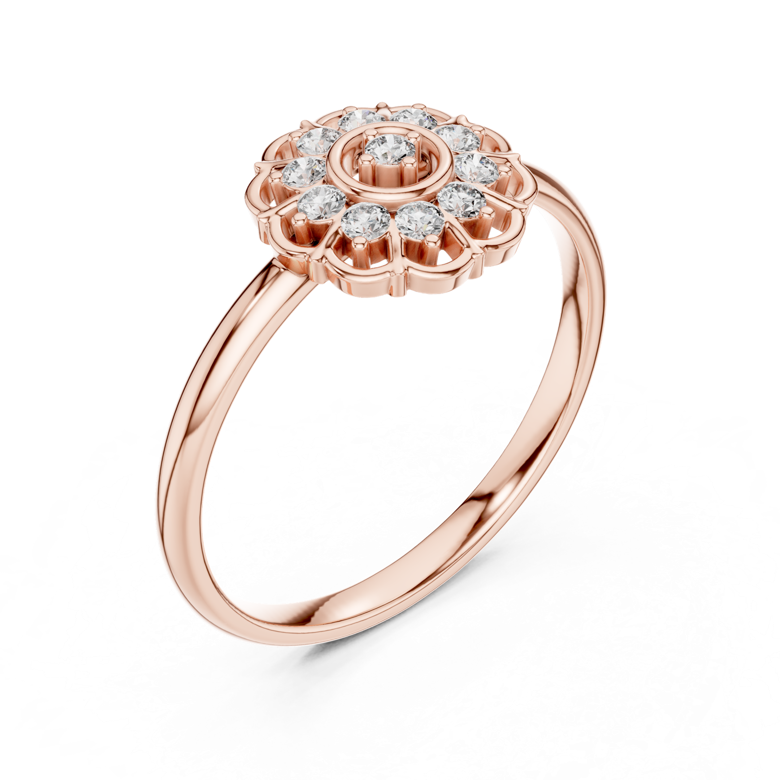 Gold Ring Ledis Ring, Rose Gold, view 2