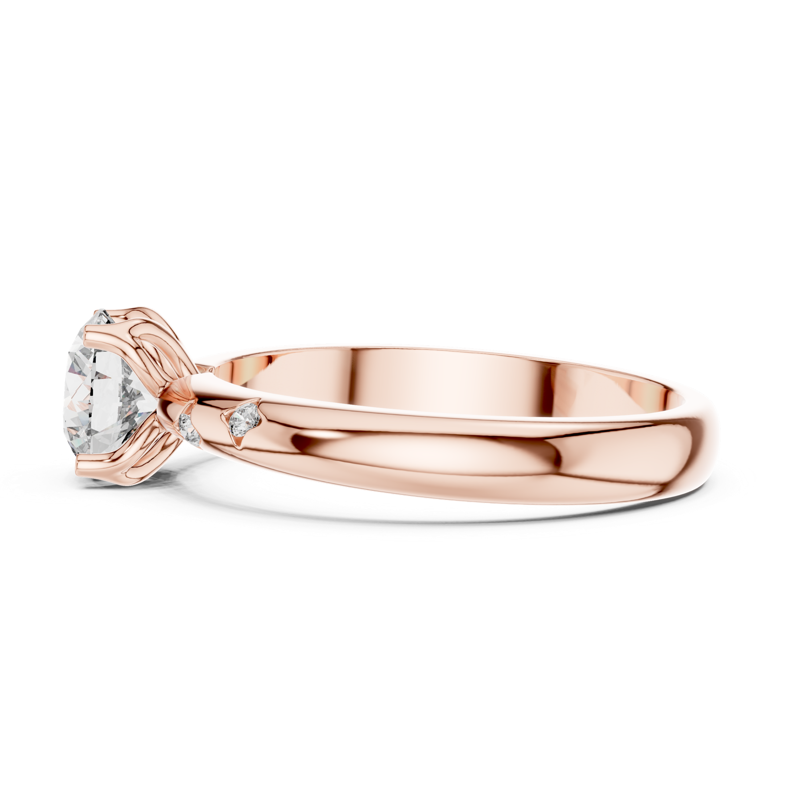 Gold Ring L03-1180, Rose Gold, view 3