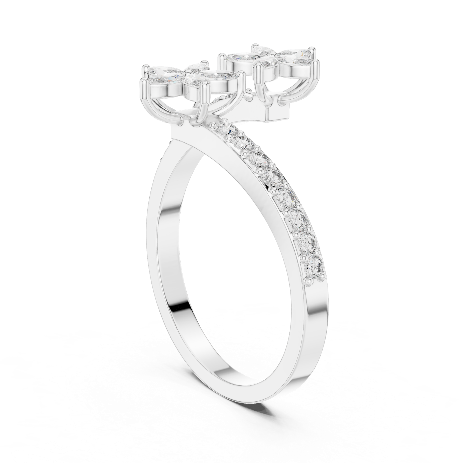 Gold Ring AGDLR-257, White Gold