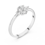 Gold Ring HLR-108, White Gold, view 2