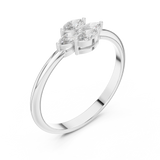 Gold Ring HLR-108, White Gold, view 2