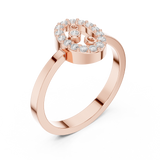 Gold Ring R28, Rose Gold, view 2