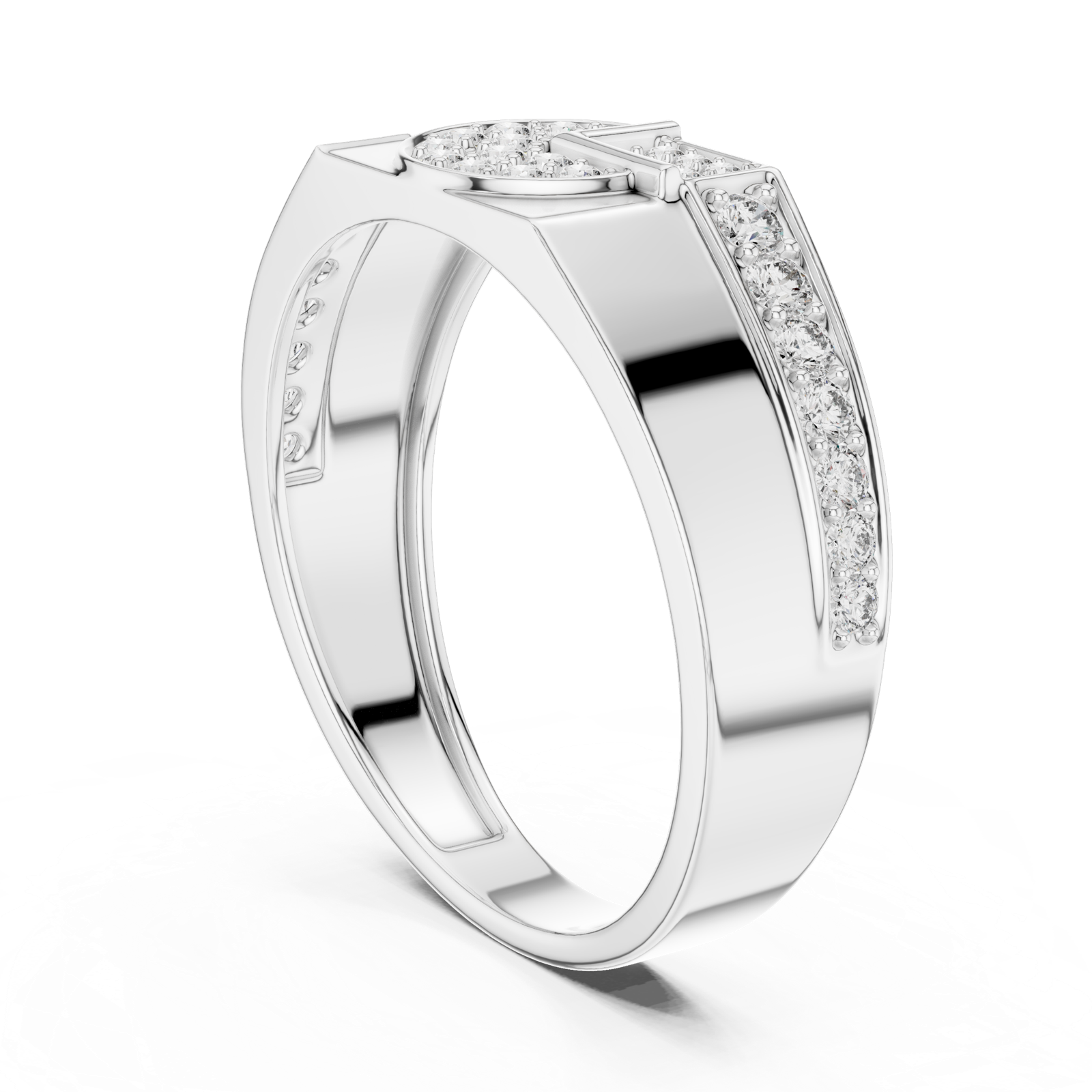 Gold Ring LR-01 (35), White Gold
