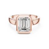Gold Jewelry L36-3, Emerald center stone, Rose Gold, view 4