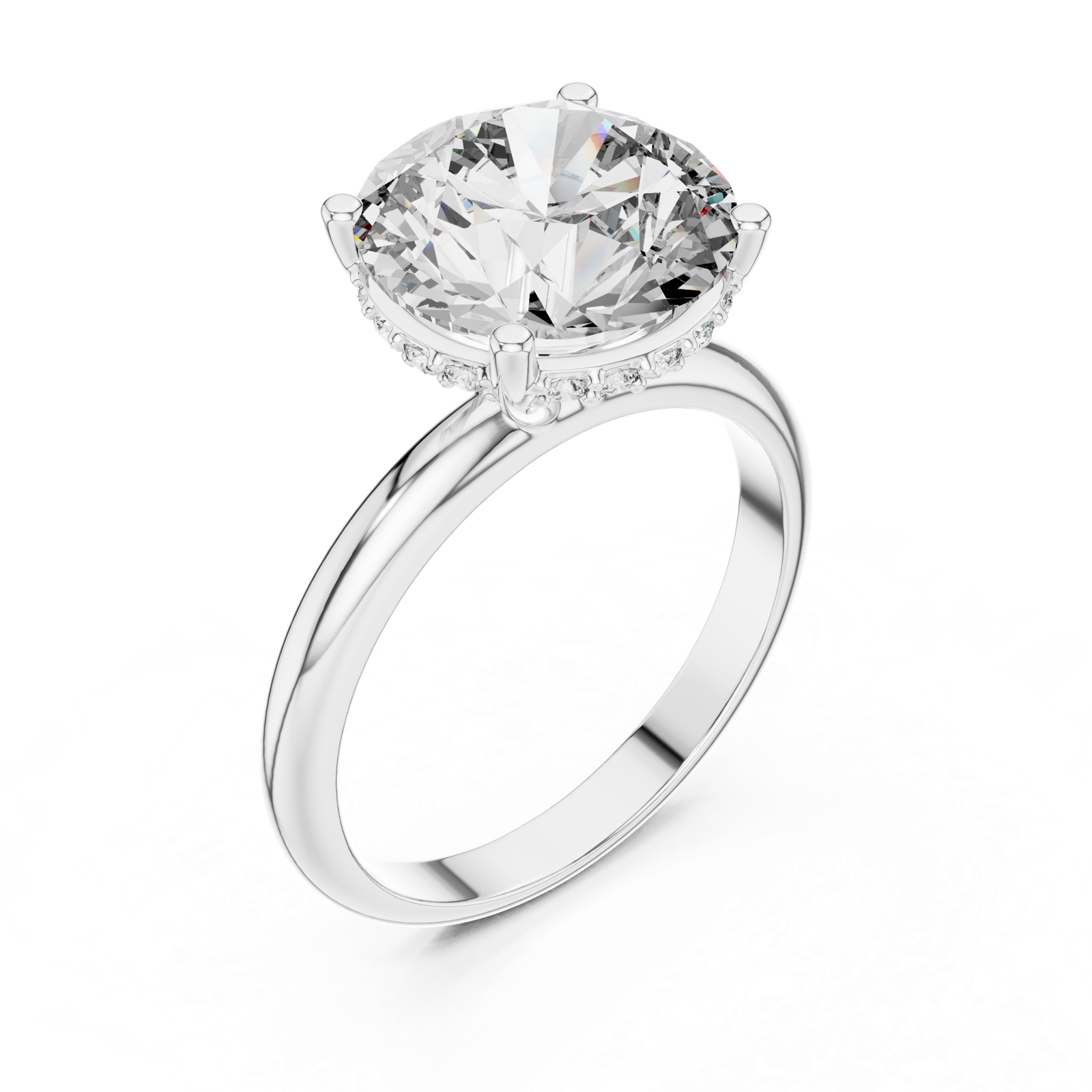 Gold Ring LR-0051, White Gold, view 2
