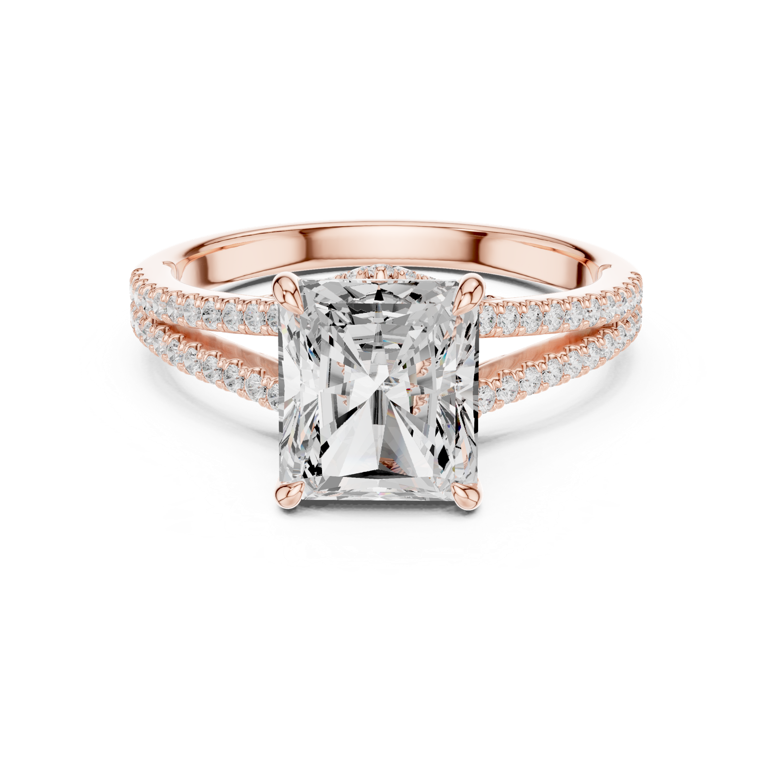 Gold Ring DDLR-252, Rose Gold, view 4