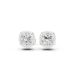 Gold Jewelry, Cushion center stone, White Gold