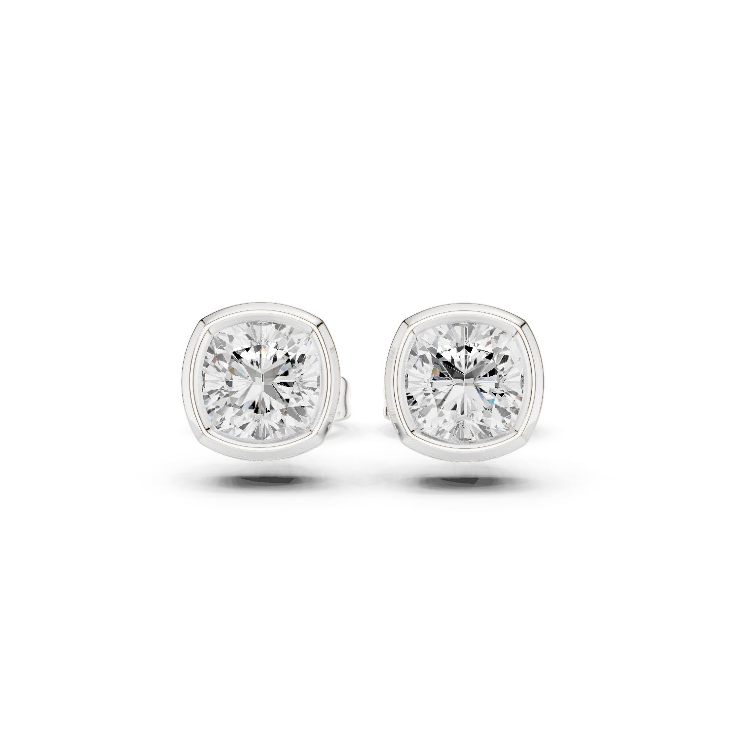 Gold Jewelry, Cushion center stone, White Gold