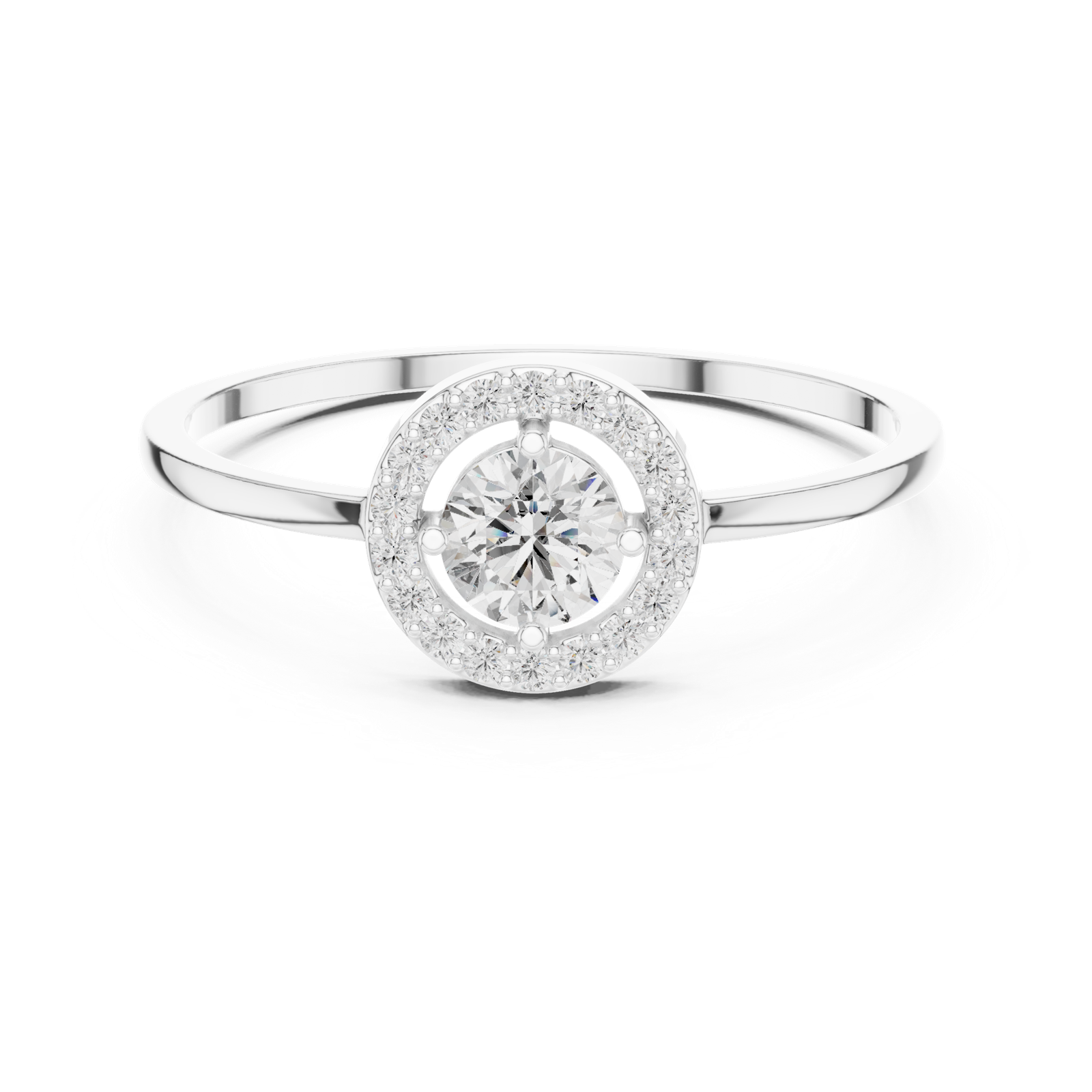 Gold Ring DR-6162, White Gold