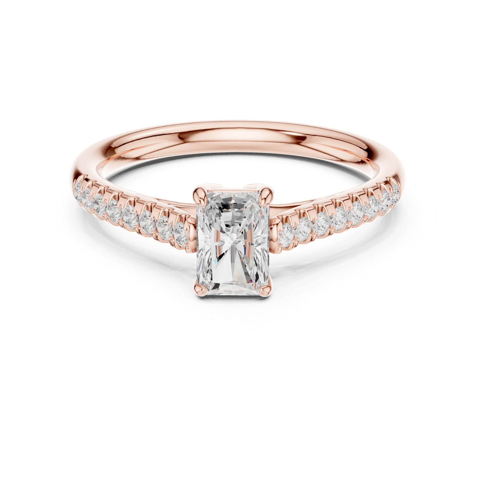 Gold Ring DDLR-587, Rose Gold, view 4