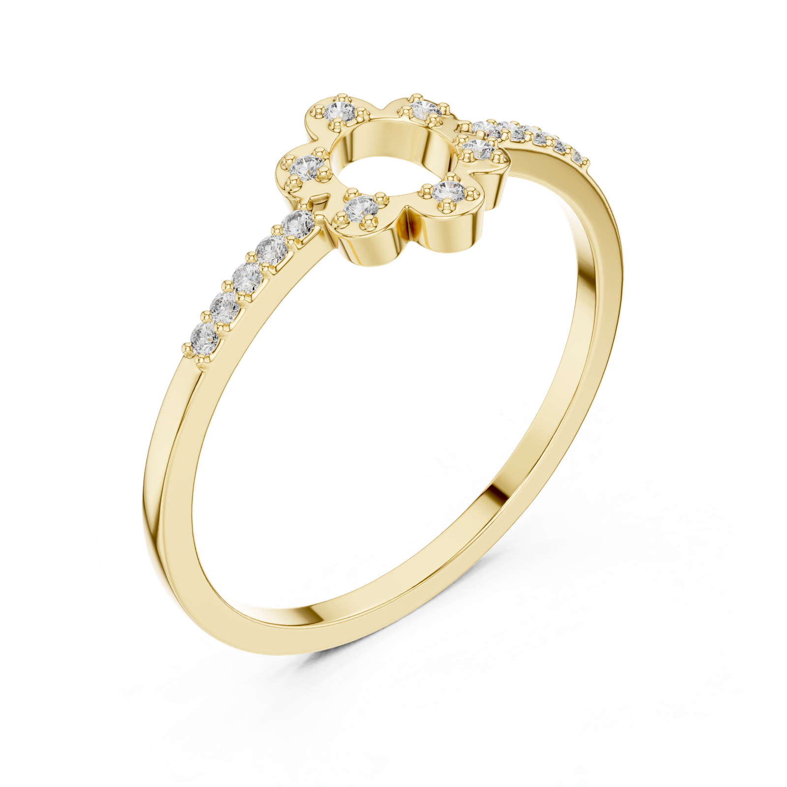 Gold Ring DR-6319, Yellow Gold, view 2