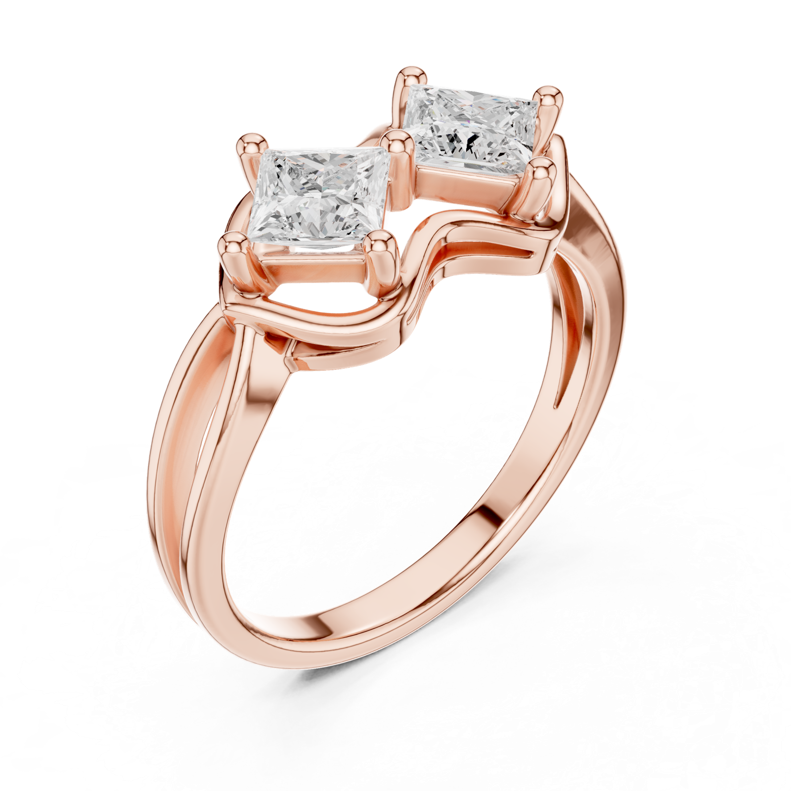 Gold Ring DDLR-516, Rose Gold, view 2