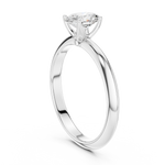Gold Jewelry L36-6, Oval center stone, White Gold, view 1