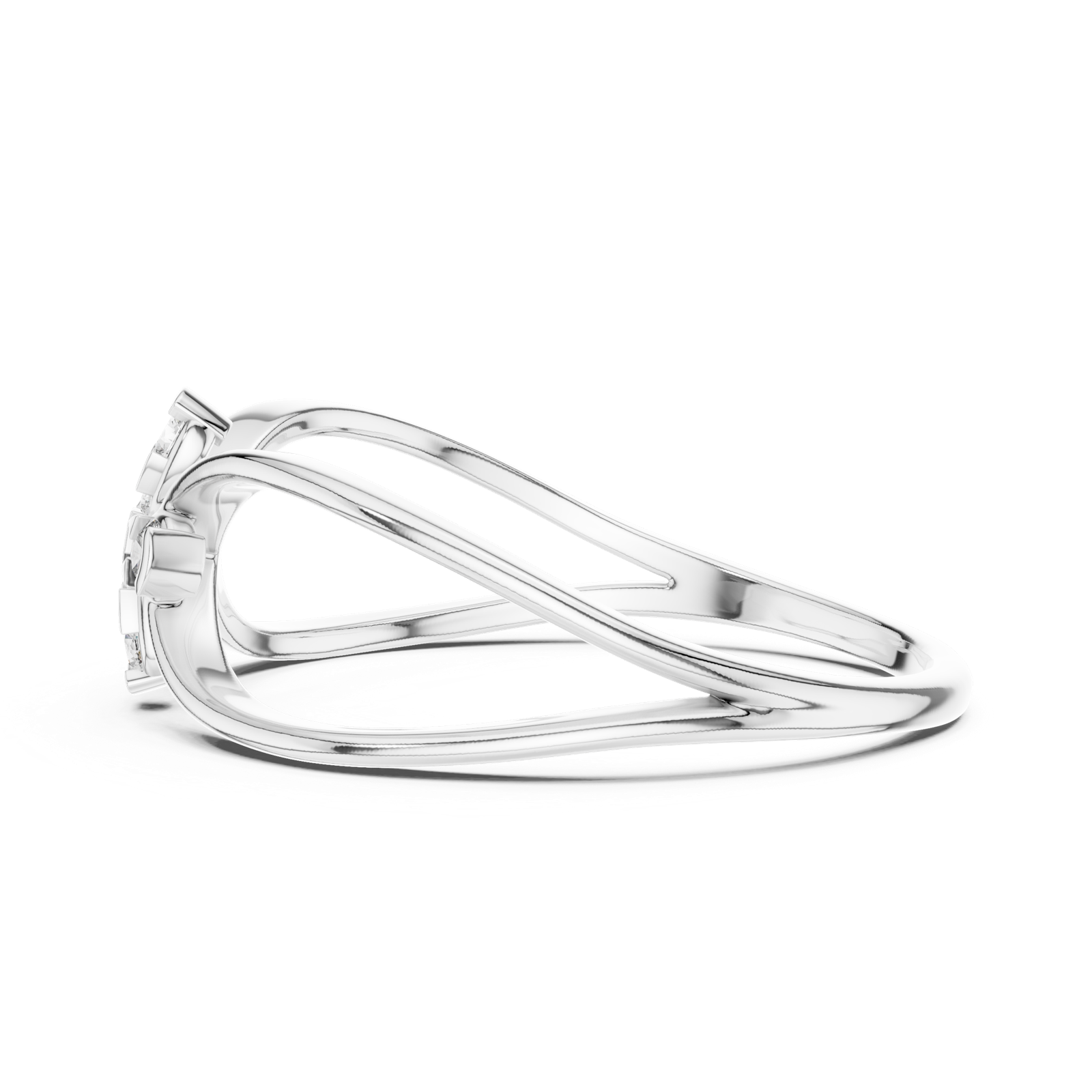 Gold Ring 12-10037@L, White Gold, view 3