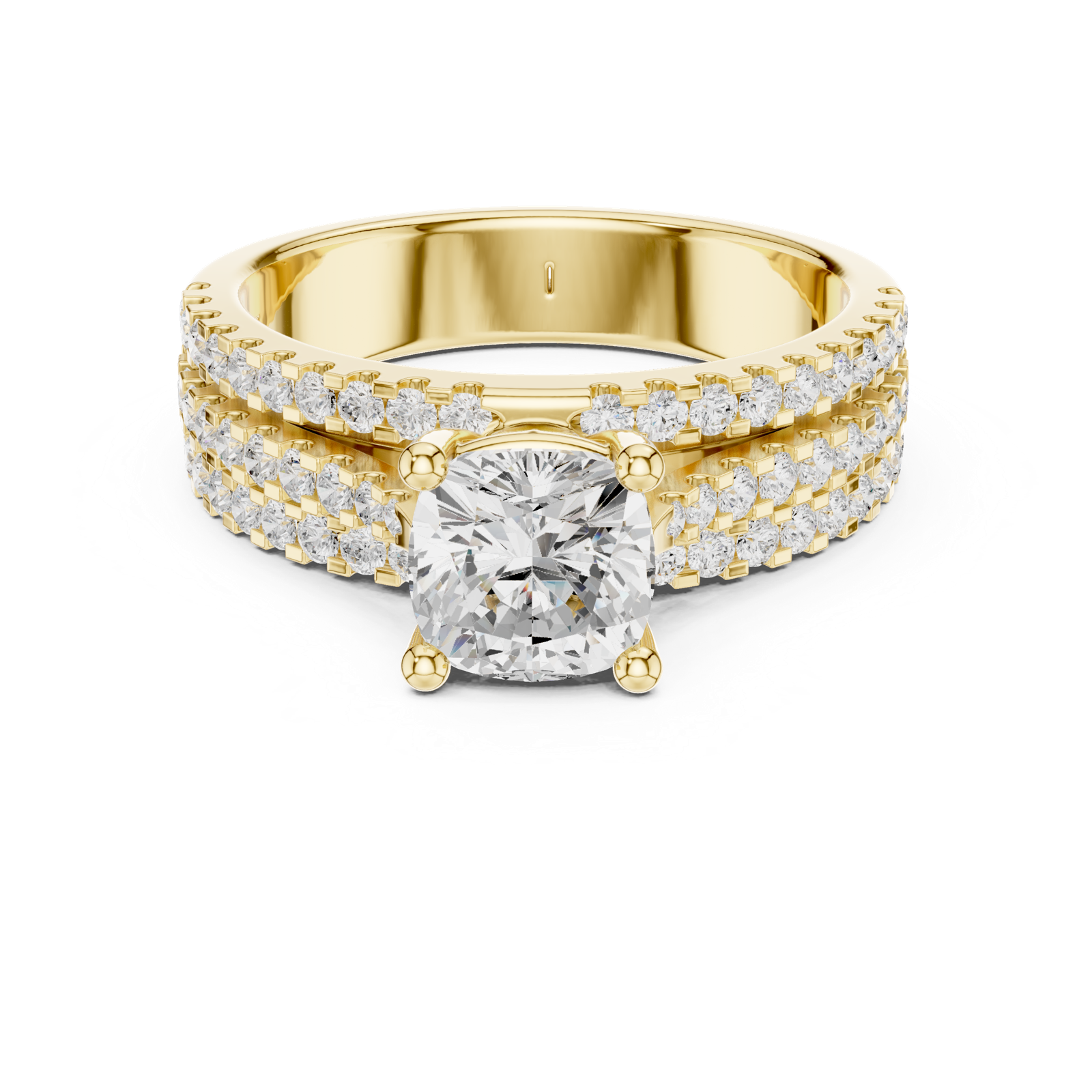 Gold Ring DDLR-528, Yellow Gold, view 4