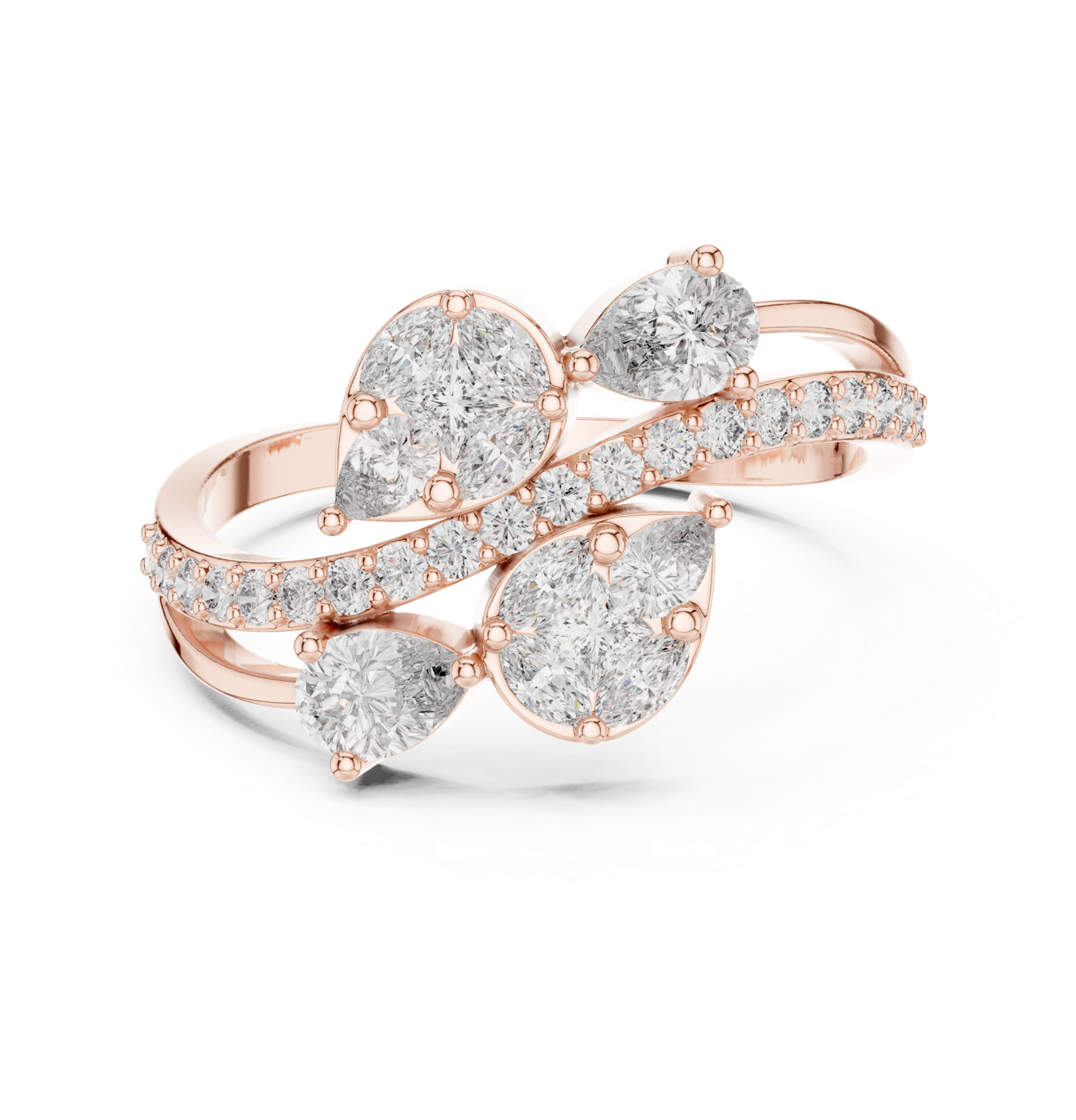 Gold Ring HLR -58, Rose Gold