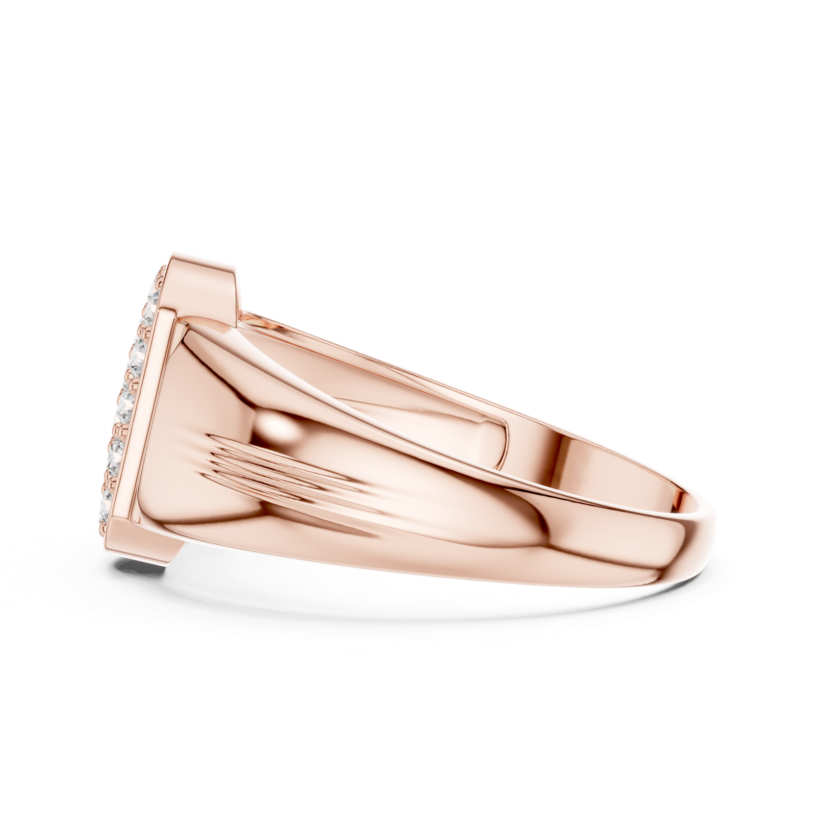 Gold Ring LR-01 (43), Rose Gold, view 3