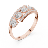 Gold Ring HLR-81, Rose Gold, view 2
