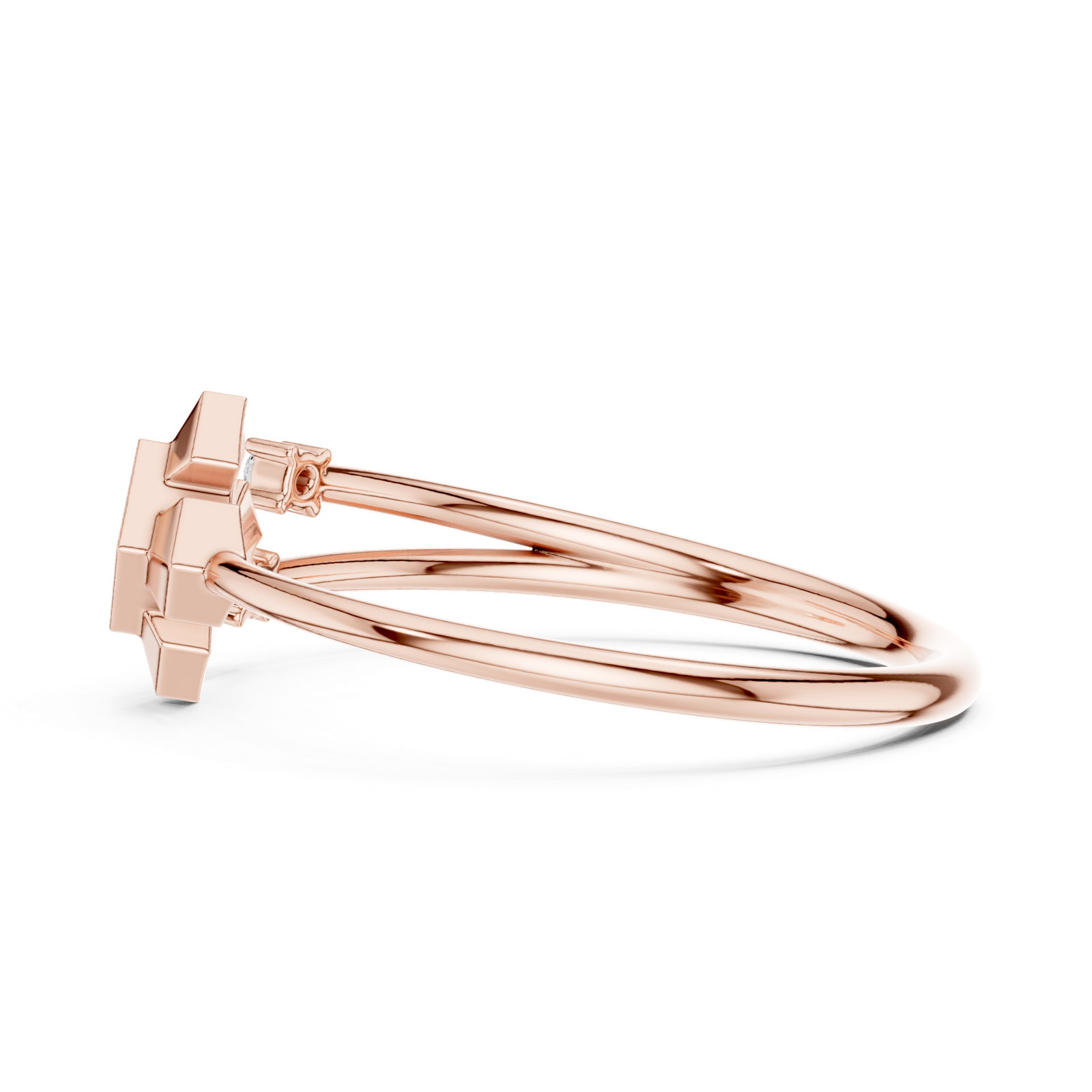 Gold Ring 1 (213), Rose Gold, view 3