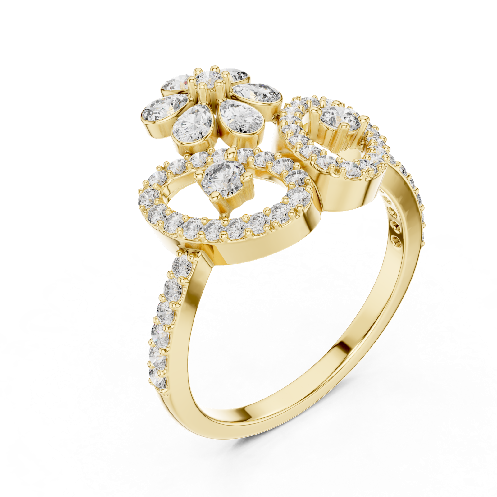Gold Ring LR-01 (52), Yellow Gold, view 2