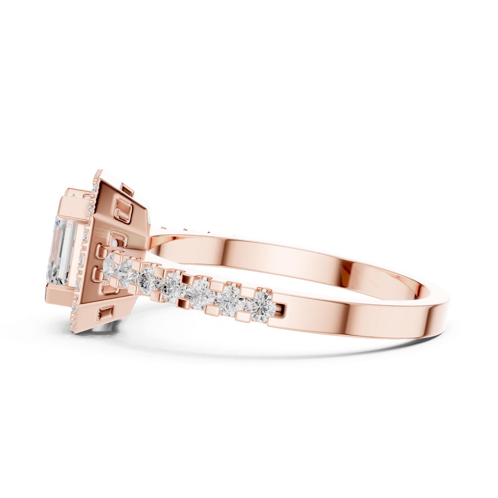 Gold Ring DDLR-765, Rose Gold, view 3