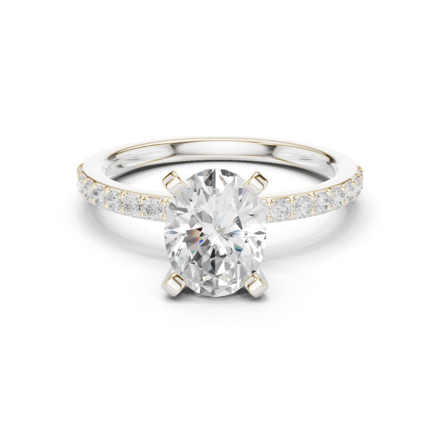 Gold Ring DDLR-888, White Gold