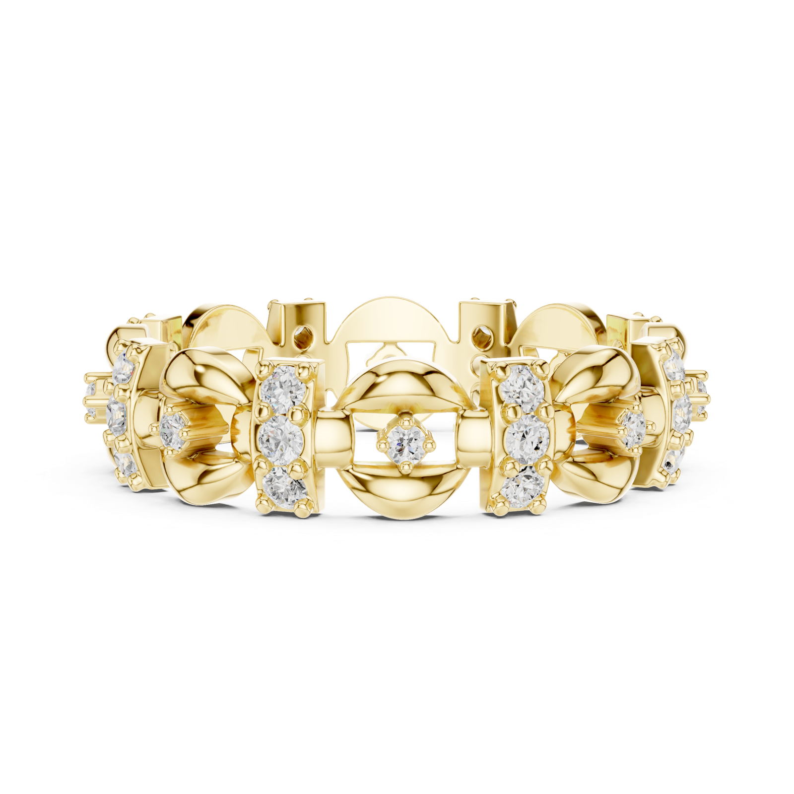 Gold Ring R33, Yellow Gold, view 3