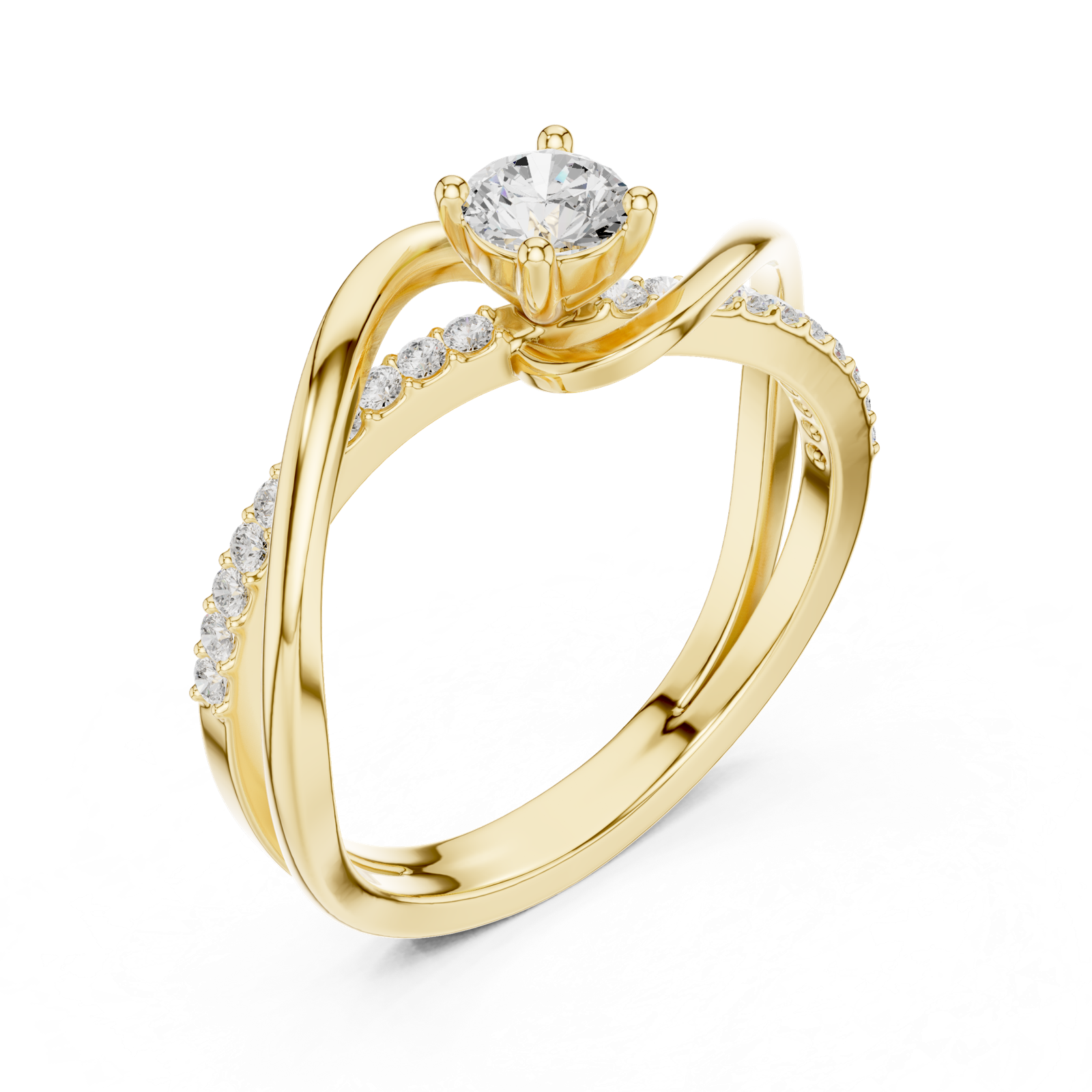 Gold Ring SBWR(39), Yellow Gold, view 2