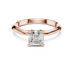 Gold Jewelry L36-6, Asscher center stone, Rose Gold, view 4