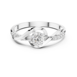 Gold Ring DDLR-836, White Gold, view 4