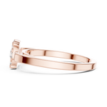 14K Solid Gold Lab Diamond Halo Ring, Rose Gold, view 3