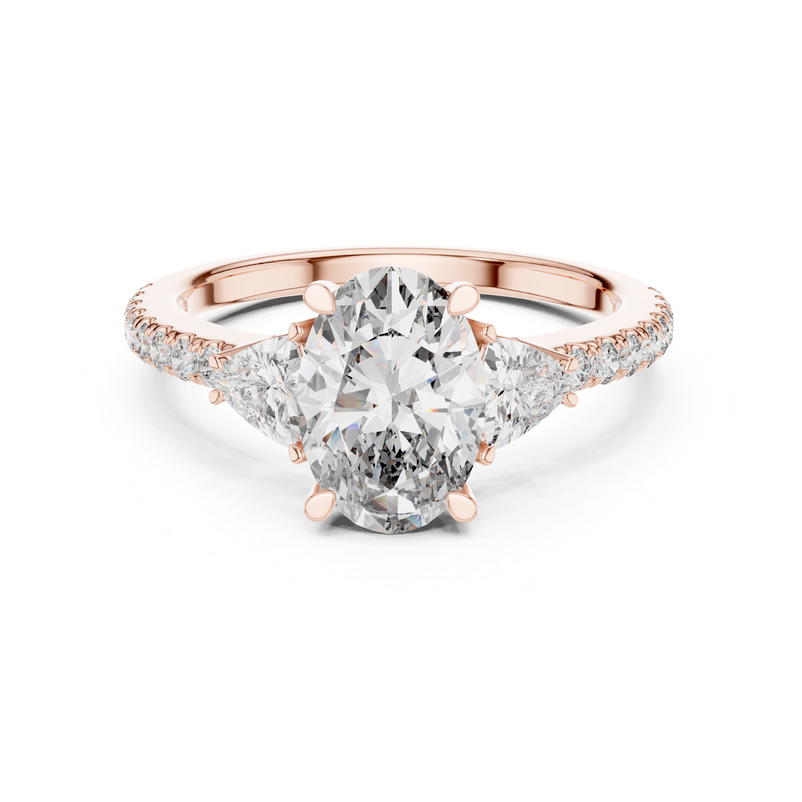 Gold Ring DDLR-184, Rose Gold, view 4