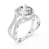Gold Ring DDLR-155, White Gold, view 2