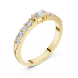 Gold Ring HLR-110, Yellow Gold, view 2