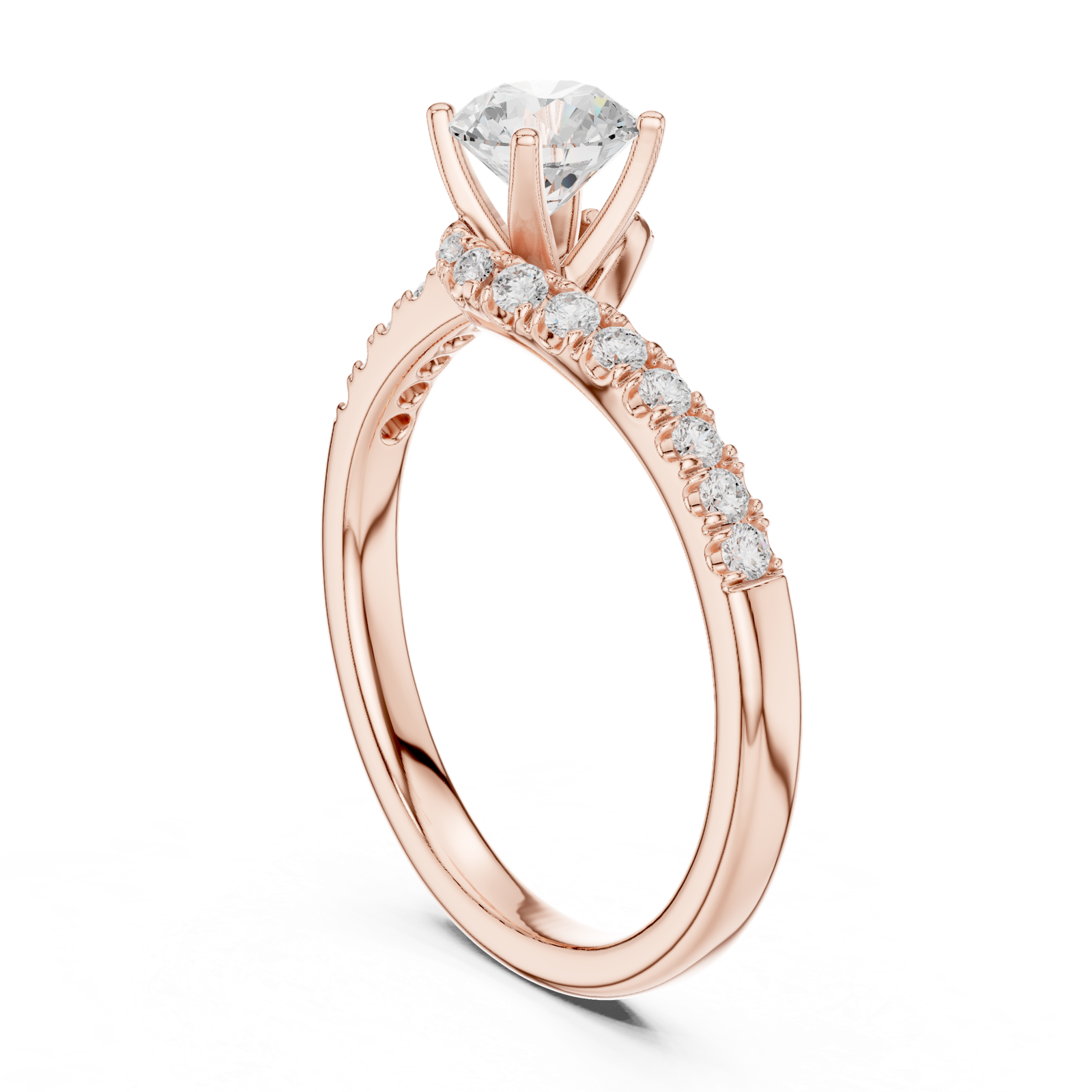 Gold Ring LR-0320, Rose Gold, view 1