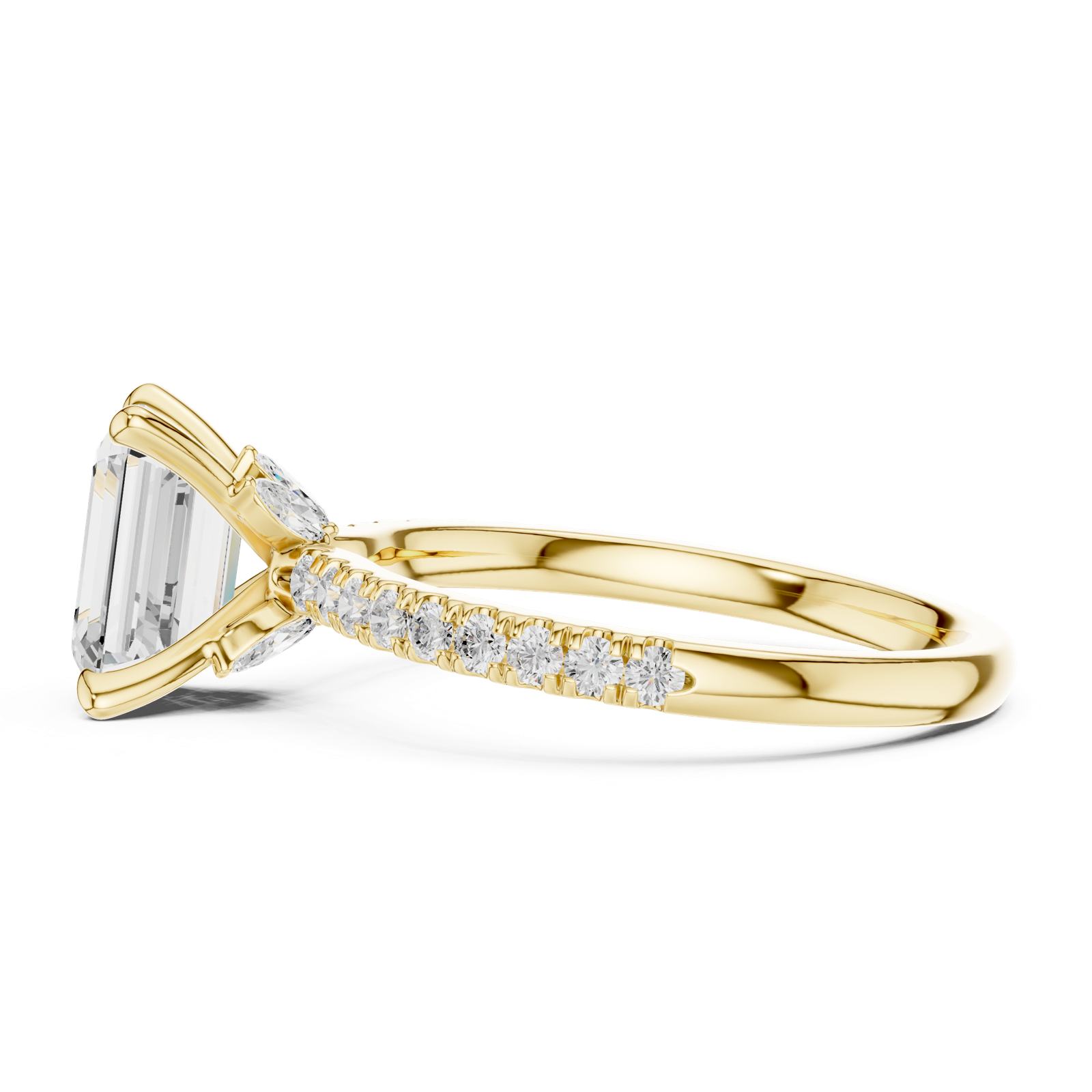 Gold Ring DDLR-1011, Yellow Gold, view 3