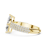 Gold Ring DDLR-1103, Yellow Gold, view 3