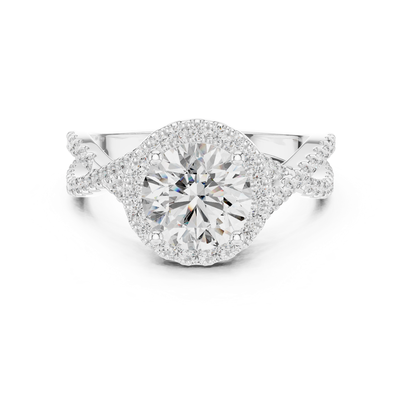 Gold Ring DDLR-152, White Gold, view 4