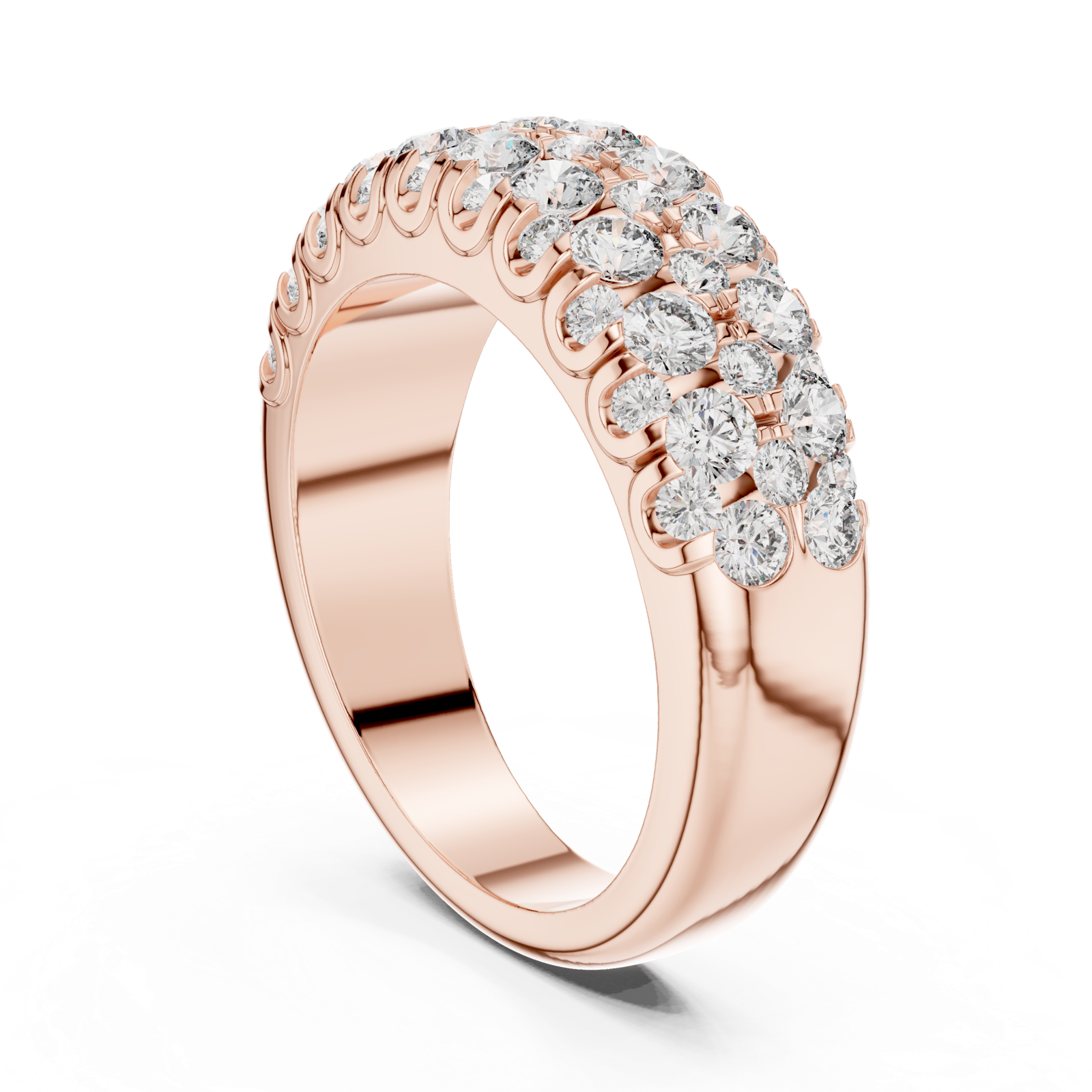 Gold Ring L03-01, Rose Gold, view 1