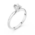 Gold Jewelry L36-6, Oval center stone, White Gold, view 2