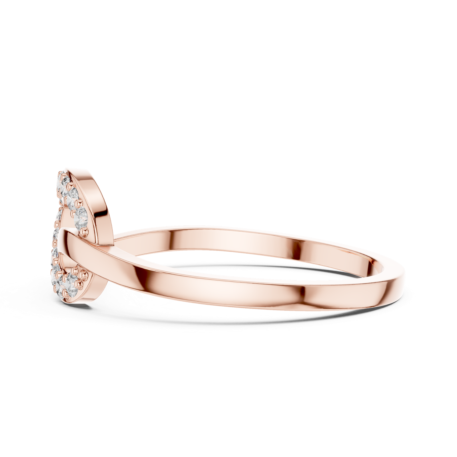 Gold Ring DR-6298, Rose Gold, view 3