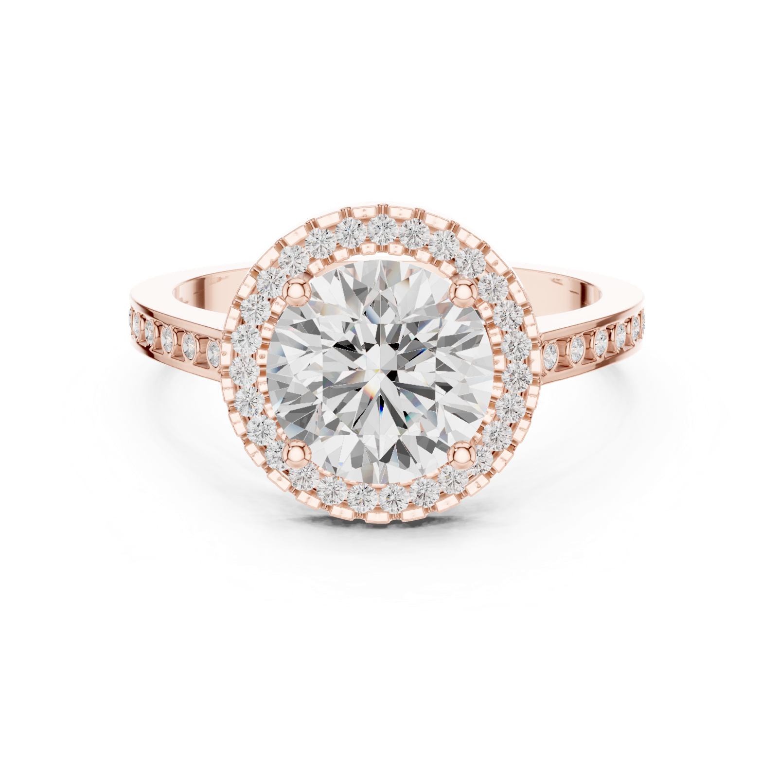 Gold Ring DDLR-349, Rose Gold, view 4