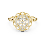 Gold Ring DDLR-786, Yellow Gold, view 4