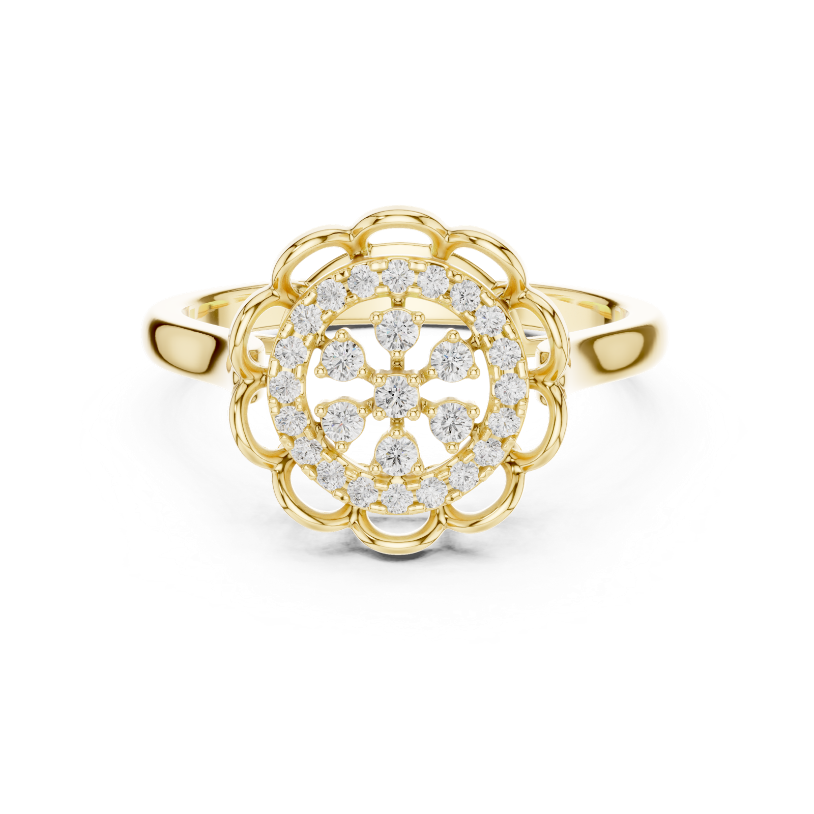 Gold Ring DDLR-786, Yellow Gold, view 4