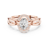 Gold Ring DDLR-494, Rose Gold, view 4