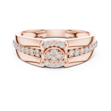 Gold Ring LR-01 (41), Rose Gold, view 4
